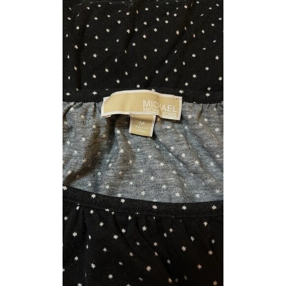 Michael Kors Black and White Polka Dot 3/4 Sleeve Sze M - Picture 3 of 8